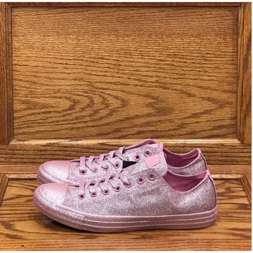 Converse Chuck Taylor All Star Ox Pink Glitter Low Top Sneakers Size Women 12